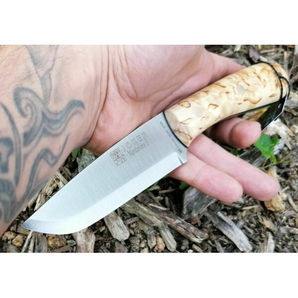 Joker Montanero S 14C28N Maserbirkenholz Braun inkl. Lederscheide
