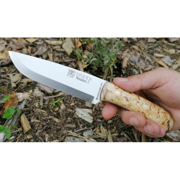 Joker Montanero S 14C28N Maserbirkenholz Braun inkl. Lederscheide