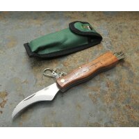 Joker Pilzmesser Rostfreier Edelstahl Holz Braun