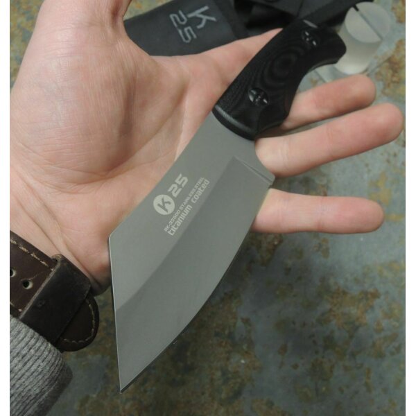 K25 Outdoormesser 7Cr17Mov G10 Griff Nylonscheide
