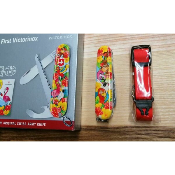 My First Victorinox Schnitzmesser PAPAGEI EDITION Kindermesser + Malbuch + Band