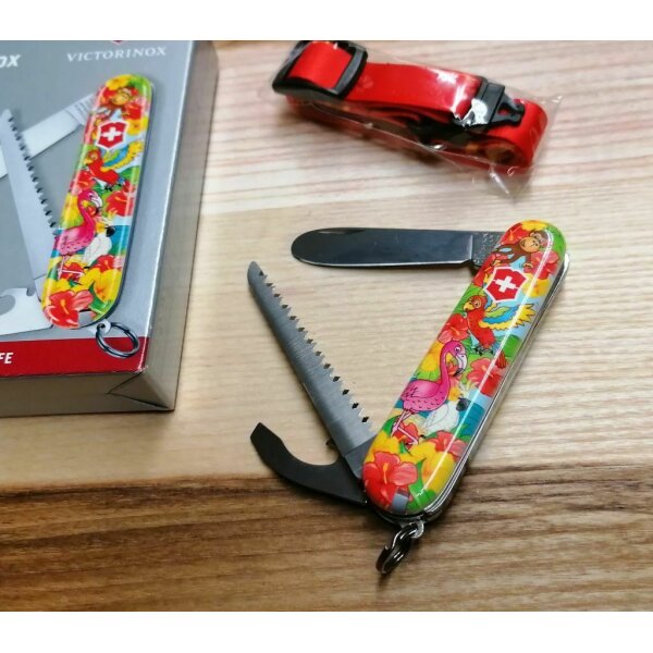 My First Victorinox Schnitzmesser PAPAGEI EDITION Kindermesser + Malbuch + Band