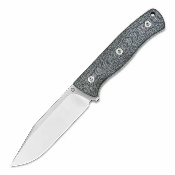 QSP Knife BISON V2 Outdoormesser D2 Stahl Denim Micarta Griff