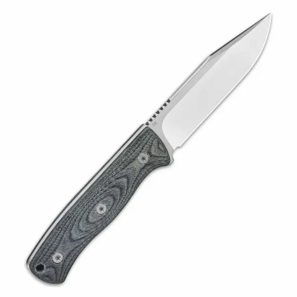QSP Knife BISON V2 Outdoormesser D2 Stahl Denim Micarta Griff