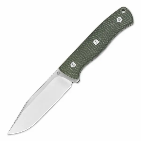 QSP Knife BISON V2 Outdoormesser D2 Stahl Micarta Griff grün