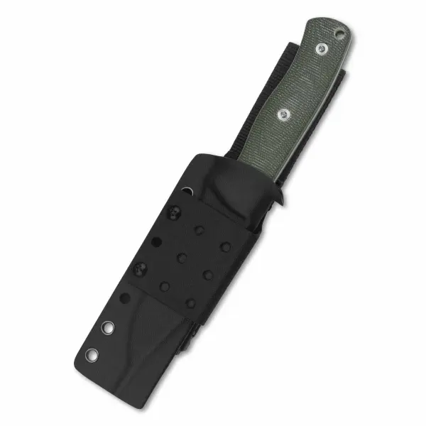 QSP Knife BISON V2 Outdoormesser D2 Stahl Micarta Griff grün