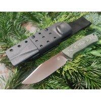 QSP Knife BISON Messer Outdoormesser D2 Stahl Micarta...