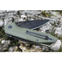 QSP Knives SHARK Taschenmesser 440C Stahl Kugellager G10 Griff GR&Uuml;N QS103C