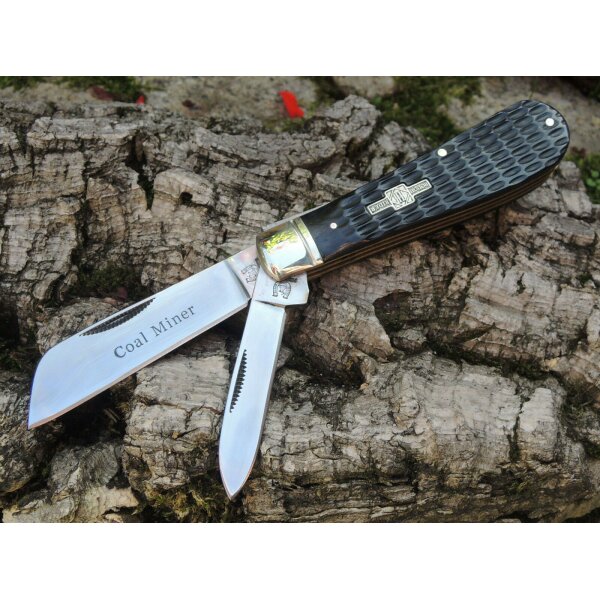 Rough Ryder Rider COAL MINER TRAPPER Messer Taschenmesser Knochengriff