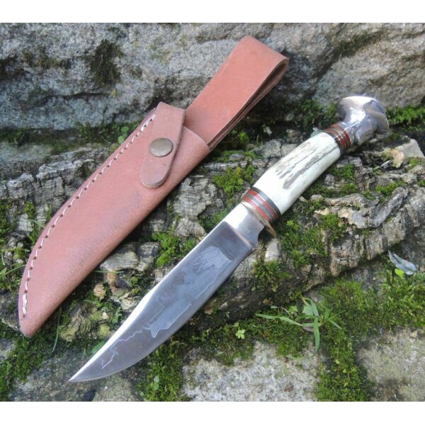 Rough Ryder Rider COWBOY FIXED BLADE Messer Knochengriff mit Cowboyknauf RR1630