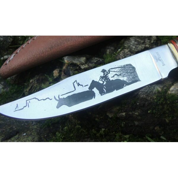 Rough Ryder Rider COWBOY FIXED BLADE Messer Knochengriff mit Cowboyknauf RR1630