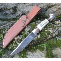Rough Ryder Rider COWBOY FIXED BLADE Messer Knochengriff...