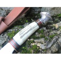 Rough Ryder Rider COWBOY FIXED BLADE Messer Knochengriff...