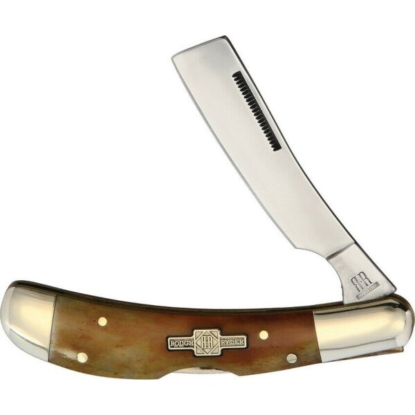Rough Ryder Rider LOCKBACK RAZOR Klappmesser Smooth Amber Bone Knochengriff