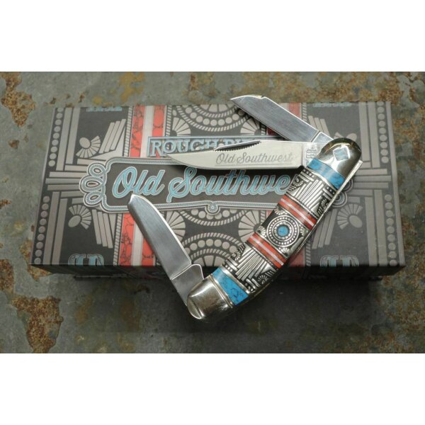 Rough Ryder Rider OLD SOUTHWEST SOWBELLY Stockman Taschenmesser Nickelsilbergriff