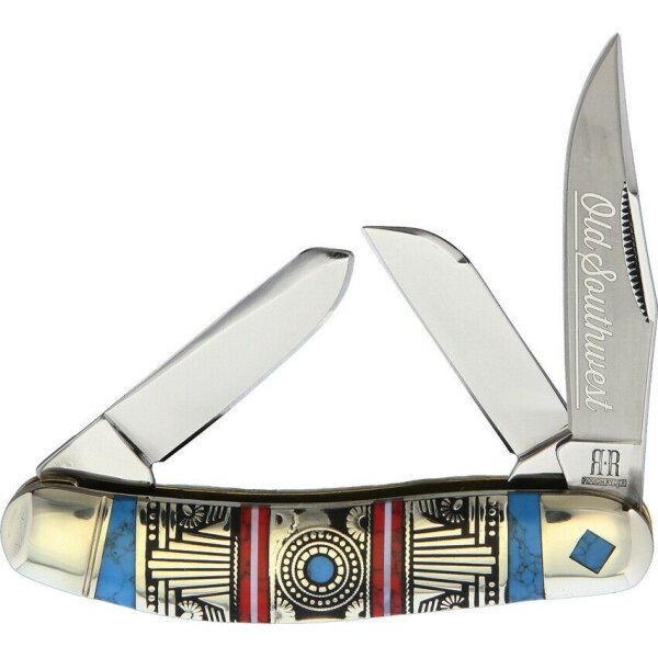 Rough Ryder Rider OLD SOUTHWEST SOWBELLY Stockman Taschenmesser Nickelsilbergriff