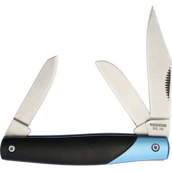 Rough Ryder Rider STOCKMAN VG-10 Klappmesser Slipjoint VG-10 Stahl Aluminiumgriff