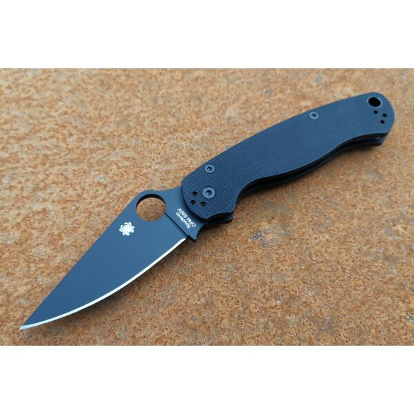 Spyderco Para-Military 2 Black G10 Plain  G10 Schwarz 01SP697