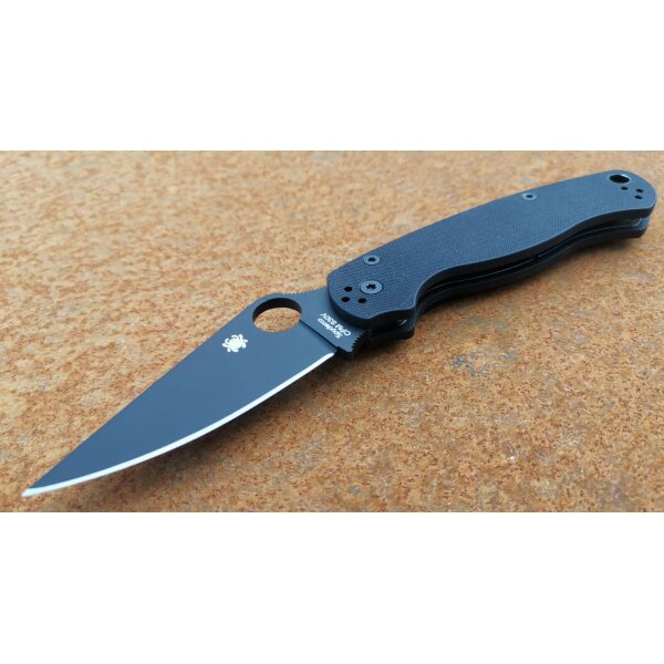 Spyderco Para-Military 2 Black G10 Plain  G10 Schwarz 01SP697