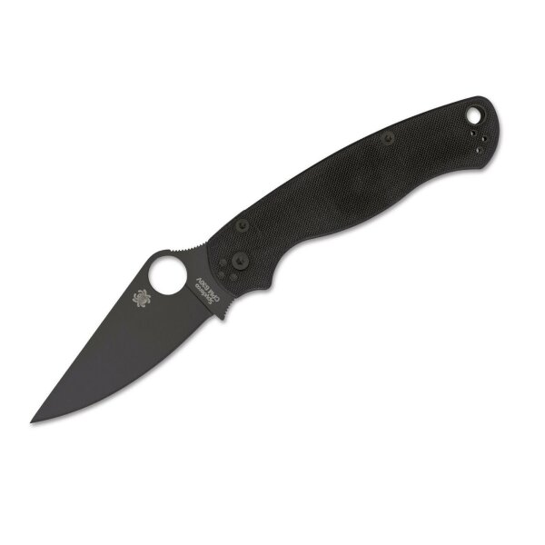 Spyderco Para-Military 2 Black G10 Plain  G10 Schwarz