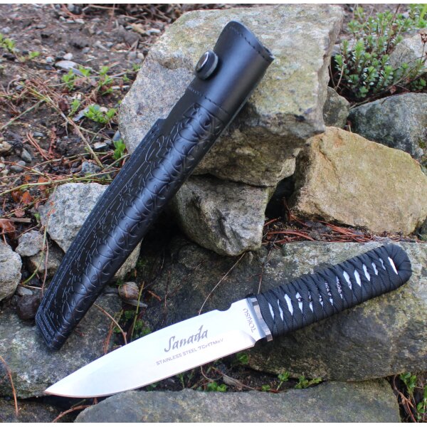 Tokisu Knives SANADA Messer Fahrtenmesser 7Cr17MoV Stahl Wrapped Handle