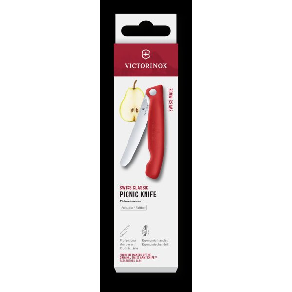 Victorinox klappbares Gemüsemesser Picknick Messer rot Foldable Paring Knife