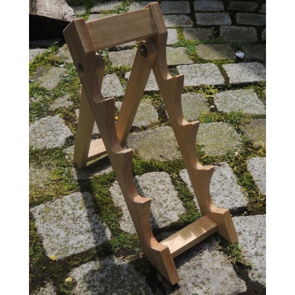 Messertreppe Messersteller aus Holz für 4 Messer Messerständer