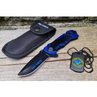 Albainox Air Force Messer Rettungsmesser Gurtschneider Glasbrecher + Etui