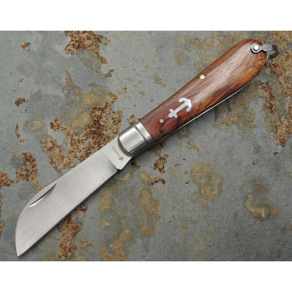 Albainox Messer Taschenmesser Bootsmesser Holzgriff Ankermotiv