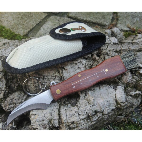 Albainox Pilzmesser Mushroom Schwammerlmesser Taschenmesser m. Bürste + Etui