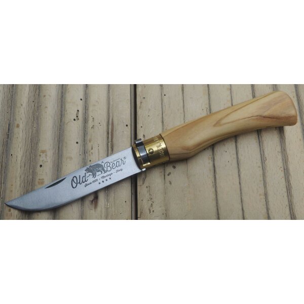 Antonini OLD BEAR OLIVE Messer Taschenmesser Brotzeitmesser Olivenholz 4 Größen Größe XL 01OB014
