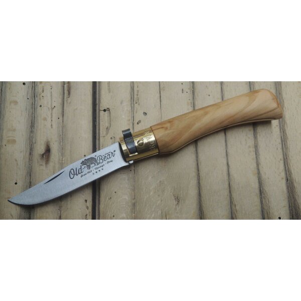 Antonini OLD BEAR OLIVE Messer Taschenmesser Brotzeitmesser Olivenholz 4 Größen Größe S 01OB011