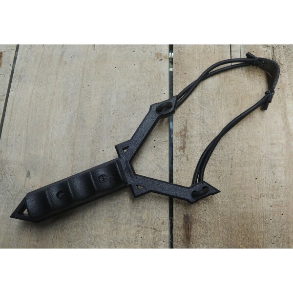 Black Sling Schleuder Sportschleuder Steinschleuder Quad String Technologie Black Sling