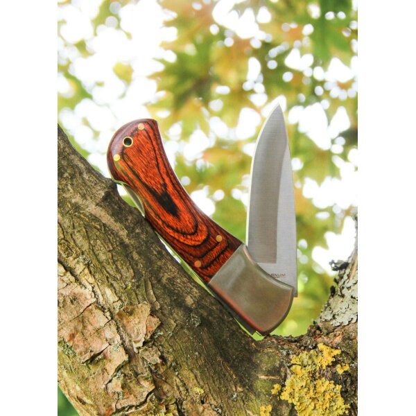 Böker Magnum Handwerksmeister 1 Backlock Messer 440A Stahl Pakkaholz Griff 01MB410