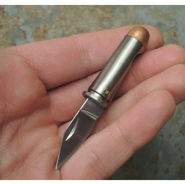 Bullet Knife .44 Magnum Taschenmesser in Patronenform Mini Messer