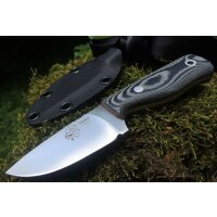 J&amp;V Forester Knives Hobbit Mini Messer Neckknife MoVa Stahl Kydexscheide BLACK