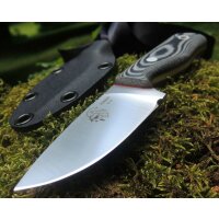J&amp;V Forester Knives Hobbit Mini Messer Neckknife MoVa Stahl Kydexscheide BLACK