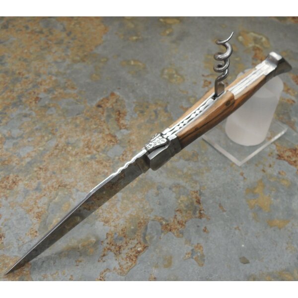 Laguiole Messer Brotzeitmesser Vespermesser 3Cr13MoV Stahl Olive Kork