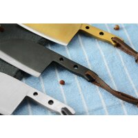Mini Cleaver Knife Messer Gimmick mit Lederscheide 3Cr13 Stahl EDC Knife