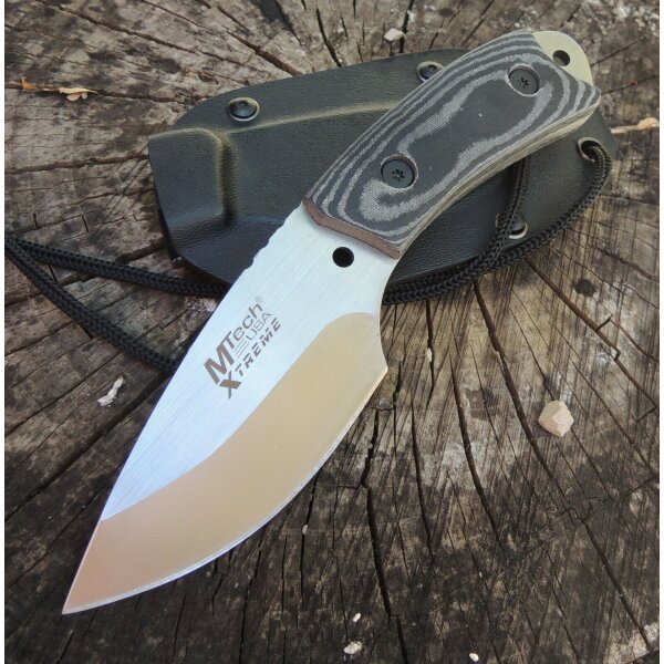 Mtech Xtreme Messer WARPIG Neck Knife EDC 440 Stahl Micarta Kydexscheide