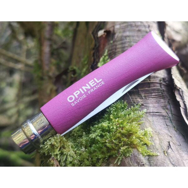 Opinel Messer Kindermesser No 7 rostfrei Inox Stahl Taschenmesser versch. Farben pink