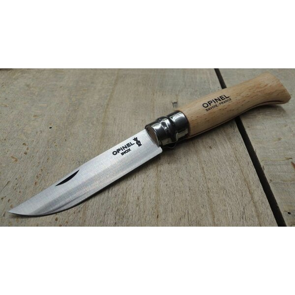 Opinel Messer rostfrei INOX Stahl französisches Taschenmesser versch. Größen  No. 8