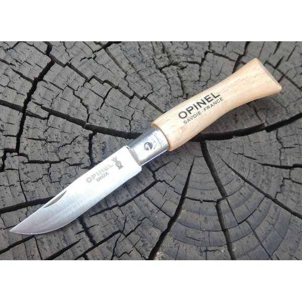 Opinel Messer rostfrei INOX Stahl französisches Taschenmesser versch. Größen  No. 4