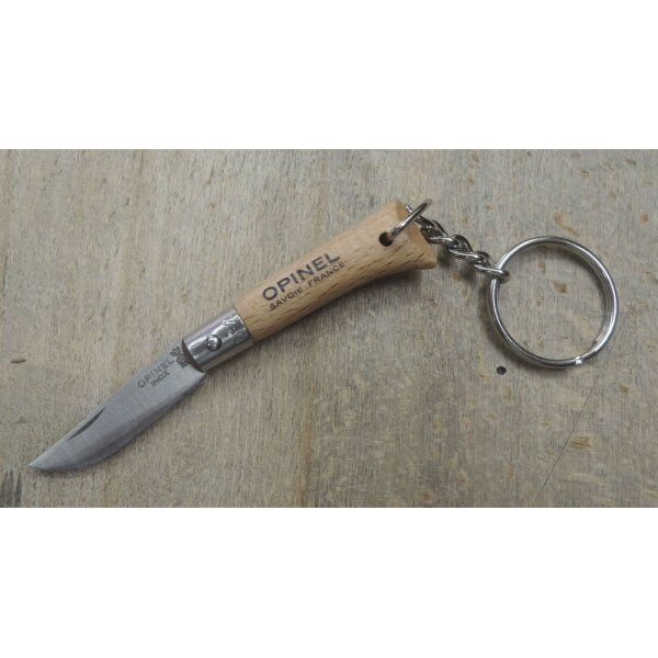 Opinel Messer rostfrei INOX Stahl französisches Taschenmesser versch. Größen  No. 2 mit Schlüsselring