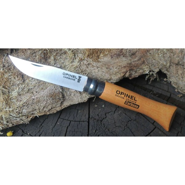 Opinel Messer XC90 Carbonstahl französisches Taschenmesser Holzgriff ver. Größen NO. 6