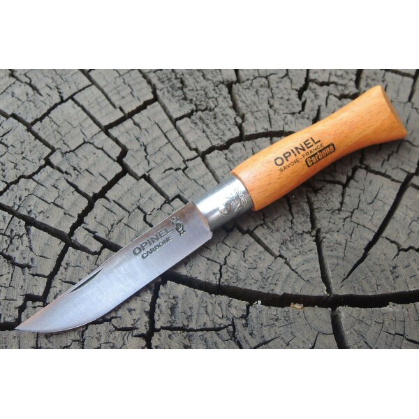 Opinel Messer XC90 Carbonstahl französisches Taschenmesser Holzgriff ver. Größen No. 4