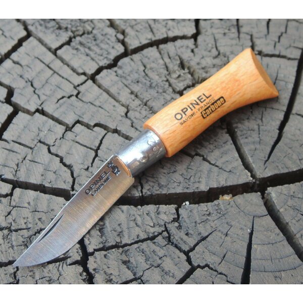 Opinel Messer XC90 Carbonstahl französisches Taschenmesser Holzgriff ver. Größen No. 2