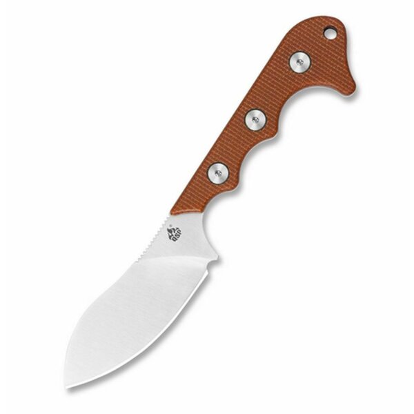 QSP Knife NECKMUK QS125-E Neck Knife D2 Stahl Brown Micarta