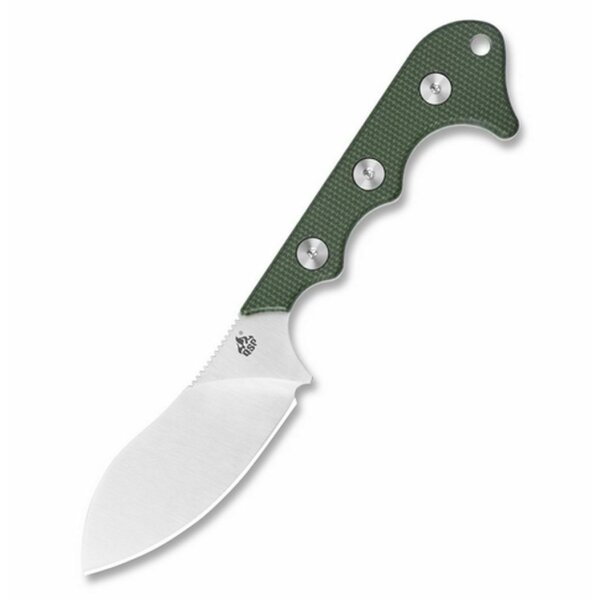 QSP Knife NECKMUK QS125-F Neck Knife D2 Stahl Green Micarta