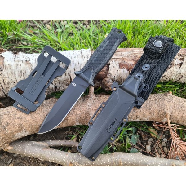 Gerber Strongarm black Messer Fahrtenmesser Outdoormesser + MOLLE Scheide